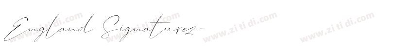 England Signaturez字体转换